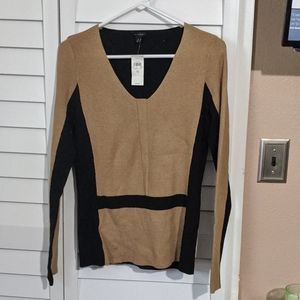 Tan and black M Ann Taylor Sweater